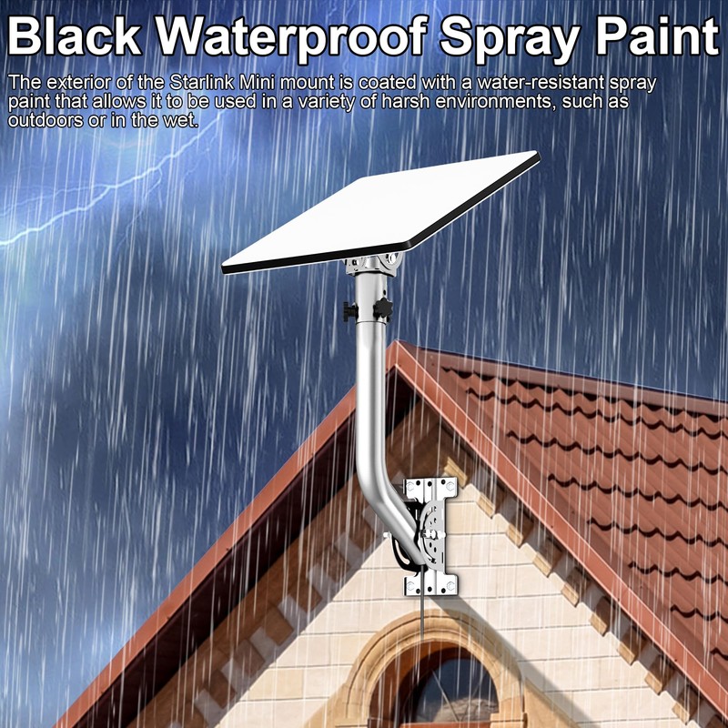 Starlink Mini Wall Mount, 12" J-Pole Mounting Bracket Kit for