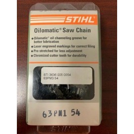 Stihl Part # 3636 005 0054 Chainsaw Chain Loop (63PM1 54 Drive Links)
