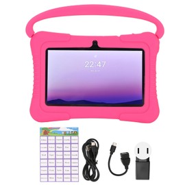 7in Kids Tablet 2GB 32GB Quad Core Processor Dual Camera 3D Design Toddler Tablet with Protective Cover for Android 10 110‑240V Pink US Plug