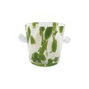 Creative Co-Op 32-Ounce Confetti Glass Ice Bucket with Handles, Yellow