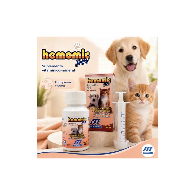 Hemomic Jarabe Vitaminas Y Minerales Perro / Gato Oral 60ml