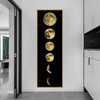 UGZDEA Moon Phases Canvas Poster, Abstract Minimalist Black White Moon
