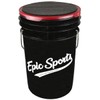 Epic Black 6-Gal. Baseball/Softball Bucket W/Padded Lid 6 Gallon