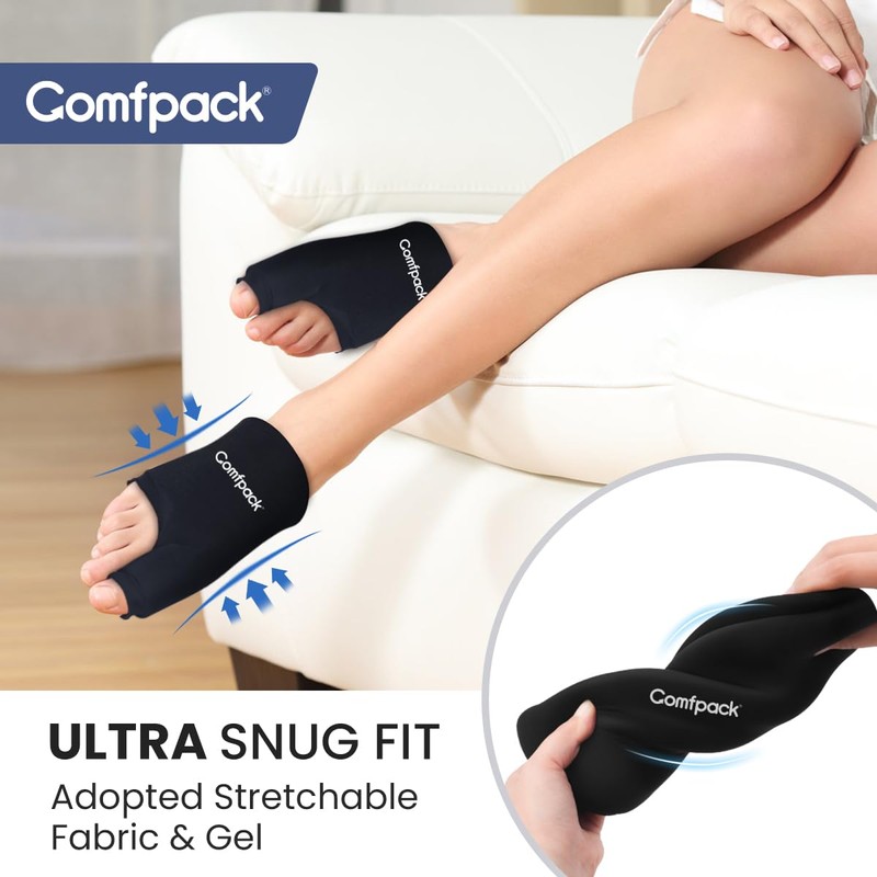 Comfpack Foot Ice Pack Toe Wrap for Bunion, Plantar Fasciitis,