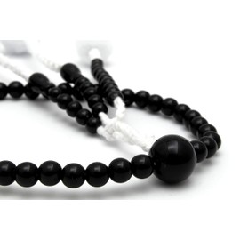 Soka Gakkai Black Cotton Swab SGI Prayer Beads for Men