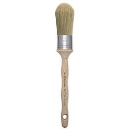 Escoda Restore Premium Brush for Chalk and Wax Painting, Natural Chungking Hog Bristle, Round Medium Domed, Size