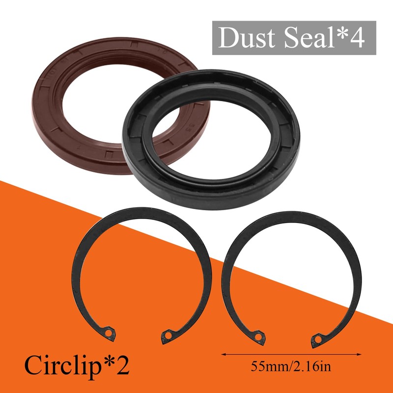 Front Wheel Bearings & Seals Circlip Dust Seal Replacement for