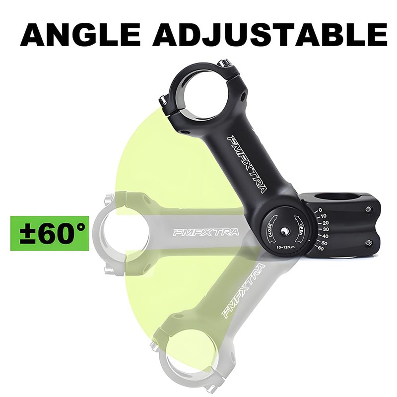 Adjustable MTB Stem 25.4 mm 31.8 mm, ± 60 Degree