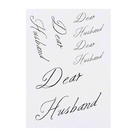 4 x 'Dear Husband' Temporary Tattoos - Water Resistant, Skin-Safe, Non-Toxic Transfers, Mixed Sizes (TO00083876)