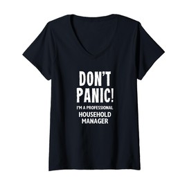 Womens Household Manager V-Neck T-Shirt