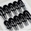 Metal Dual Line Handmade Nail Tips - Lipstick / 메탈