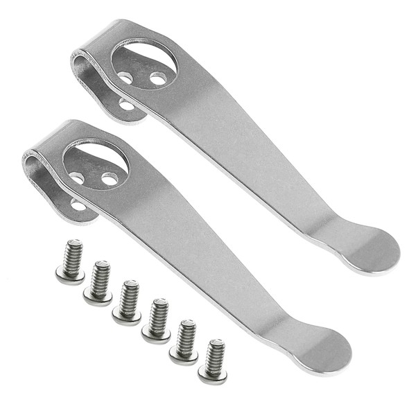 2 Pieces Knife Pocket Back Clip, 3-hole Titanium Alloy Deep