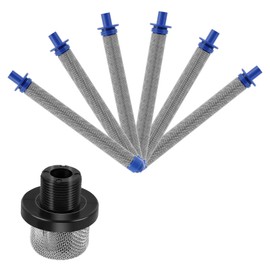1Pcs 288716 3/4-Inch Inlet Strainer & 6Pcs 288749 Airless Spray Gun Filter, Stainelss Steel 60 Mesh Airless Paint Sprayer Filter Kit Compatible with Filter Spray Gun SG10, SG20, SG Pro, SG2, SG3