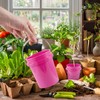 Hushee 6 Pcs Mini Plastic Buckets with Lids, 0.4 Quart