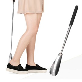 Calzador de Zapatos, Calzador Largo de Acero Inoxidable Calzador Telescópico 16-31 Pulgadas Calzador para Adulto Mayor, Mujer