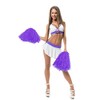 PUZINE 12 Pack Cheerleading Pom Poms with Baton Handle for