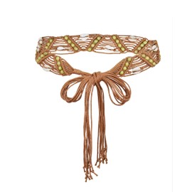 TeeYee Women's Boho Style Dress Waist Belt Tassel Belt Rope