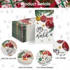 Horaldaily 100 servilletas decorativas de papel desechables de Navidad, bolas