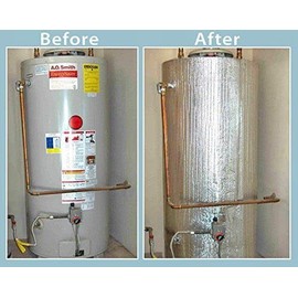 Reflective Water Heater Jacket Insulation Fits 40 Gallon Tank R Value 6 (Tape)