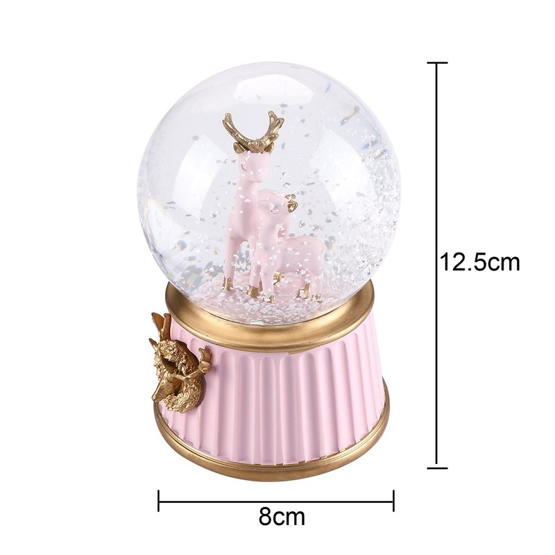 Musical Snow Globe Light Up Crystal Ball Music Box Automatic