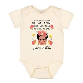 TATY Kids Frida Kahlo Quote Baby Infant One Piece Bodysuit 6 Months Natural