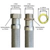 Flexible hose 1 inch nut x 1 inch male thread,