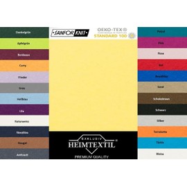 EXKLUSIV HEIMTEXTIL Brand Jersey Fitted Sheet Flat Sheet Elasticated Hem