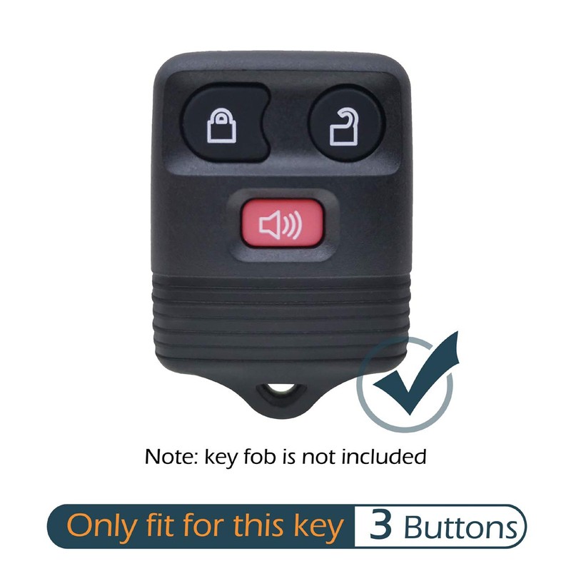 2Pcs Silicone 3 Buttons Key Fob Cover Remote Case Keyless