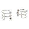 Touch Jewellery 925 Sterling Silver Triple Band with Ball Ear