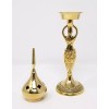 "Handmade" Goddess Brass Design Burner Tower 9"H  Standing Incense Charcoal