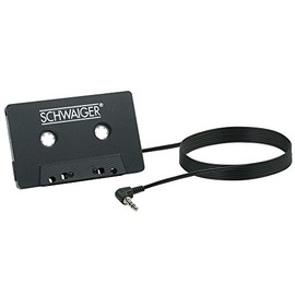 Schwaiger AAC080 531 Audio Cassette Adapter - Car Media Receiver Parts & Accessories (Audio Cassette Adapter, 3.5 mm (1/8 Inch), Black, Plastic, 0.8 m, 109 mm