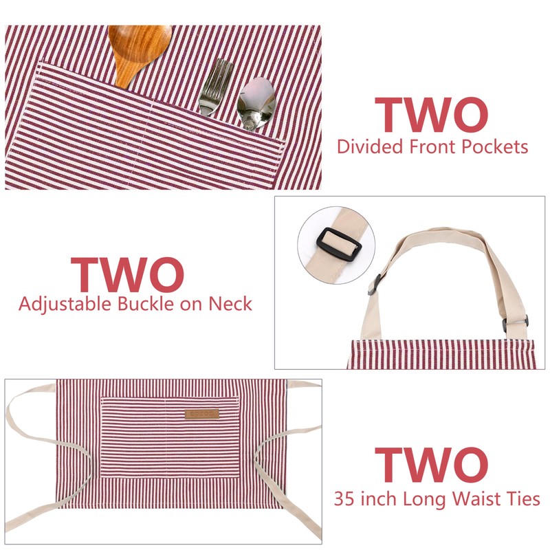 YUJIANmy Parent and Child Matching Aprons Set ，2-Pack，Adjustable Kitchen Aprons