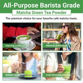 Matcha Moon Organic Barista Grade Matcha – Daily Zen – Japanese Green Tea Powder for Lattes, Smoothies & Baking – 100g