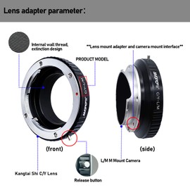 CY-LM Lens Adapter Ring for Contax/Yashica Lens Compatible with LM M1, M2, M3, M4, M5, M6, M7, M8, MP3 Cameras, R-D1, Minolta CL; GXR; RF&35 RF.i CY-L/M Lens Adapter