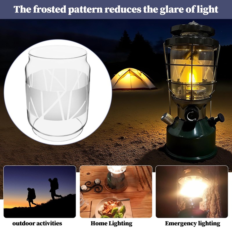 Clear Lantern Globe Compatible with Coleman Northstar Lanterns 2000/2500 (pattern)