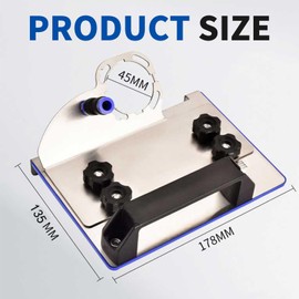 45 Degree Tile Cutter for Angle Grinder – Stainless Steel Chamfering Stand with Safety Clamp, Angle Grinder Attachments for Precision Tile Bevel Cutting, Fits 100 Type Angle Grinders