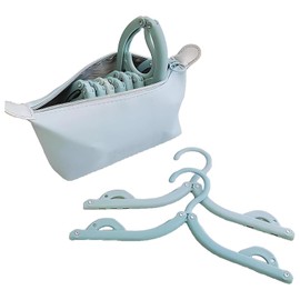 8 Pcs Folding Hangers, Travel Hangers, Dormitory Hangers, with Storage Bags and Clips, Suitable for Staying in Hotels, Travel, Camping, Dormitories