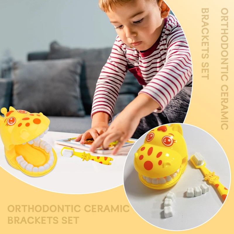Ceonam Cartoon Giraffe Early Education Dental Toy Set - Cute
