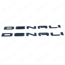 GMC NEW 2pc Door DENALI Emblem Letter Sierra 1500 2500 3500 hd Yukon xL Canyon Matte