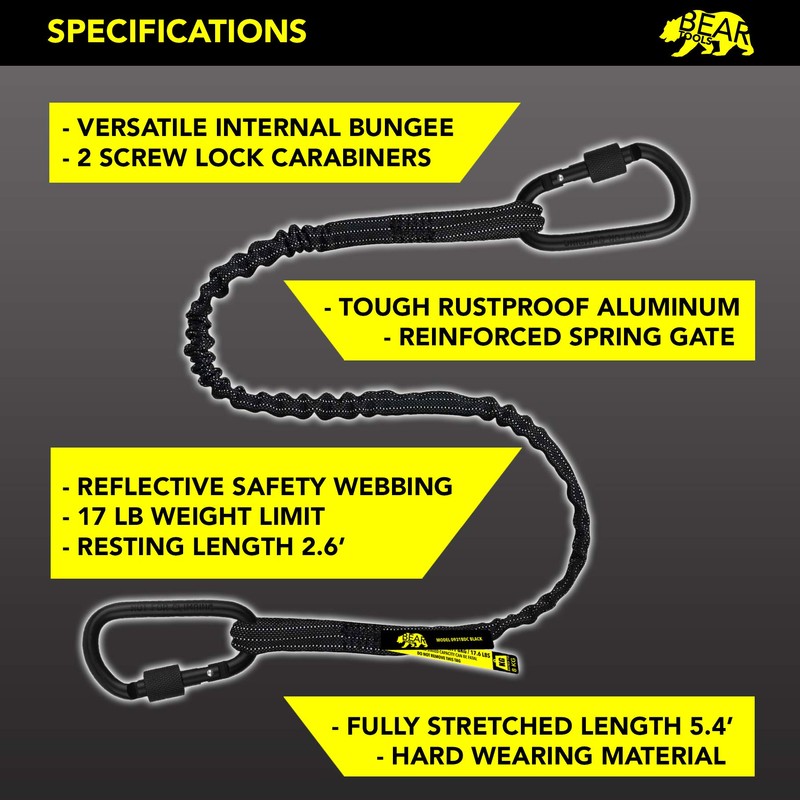 Premium Quality Dual Carabiner Tool Lanyard – Safety Fall Protection
