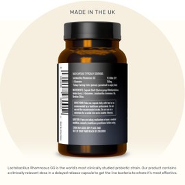 Inessa Probiotics Lactobacillus Rhamnosus GG | 60 Daily Vegan Capsules | The Most scientifically Studied Strain Globally, with The Greatest Level of Clinical documentation