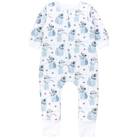 TupTam Baby Sleeping Bag Organic Cotton 2.5 TOG with Feet & Removable Sleeves, Autumn Winter, Warm & Breathable, Cute bunnies