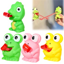 2 PCS Funny Frog Squeeze Toy,Fr-og Stress Toys,Funny Frog Tongue T-oy,Ton-gue Popping Squ-eeze Sensory Toys,Dinosaurs Sq-ueeze Toy,Adult Desk Fidget Pet Toy-s,Tongue Out Squeeze Toy(Random)