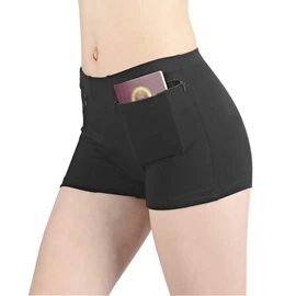 Pocket Pantie for Women, Travel Underwear with Secret Pocket Panties Women's, Large Size 2 Packs (Black)