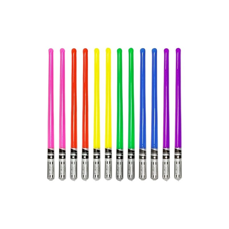 Pack of 12 Party Weight Inflatable Lightsaber- 2 Pink, 2