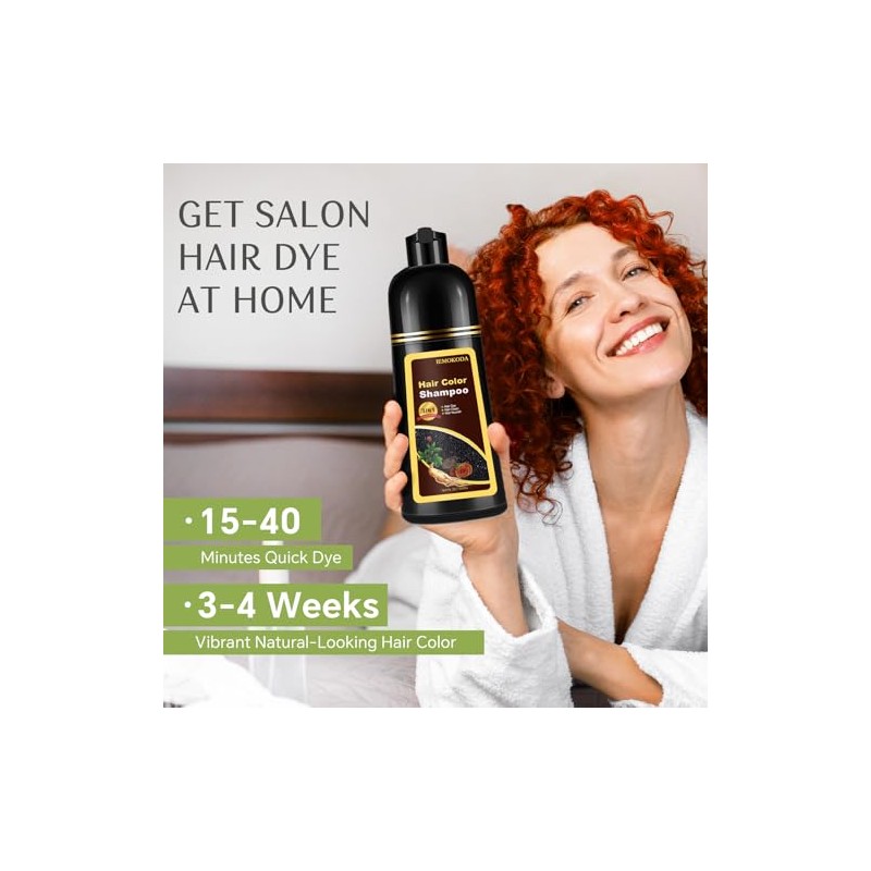 Champú Tinte Rubio Castaño Coloración Instantánea Natural Cabello Mujeres Hombres