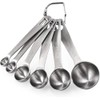 Vroxdrez 18/8 Stainless Steel Measuring Spoons, 6 Pieces, Kitchen Measure