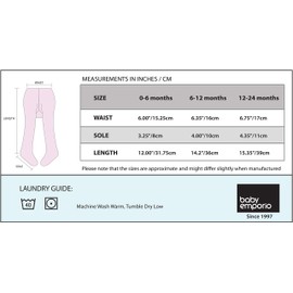 Baby Girl Tights with Sewn-in Mary Jane Shoe Design - Anti Slip - Cotton-Infant & Toddler Sizes