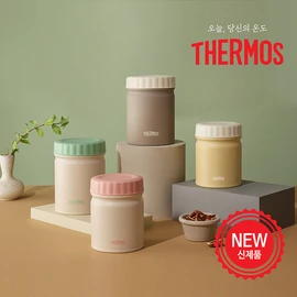 Thermos Insulated Cold Food Container JBT-300K / Insulated Bamboo Container, Thermos JBT-300K-CP Cream Pink / 써모스 보온보냉 푸드컨테이너 JBT-300K / 보온죽통, 써모스 JBT-300K-CP 크림핑크