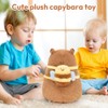 Kayuneed Cute Capybara Cuddly Toy with Abeilles - 23 cm